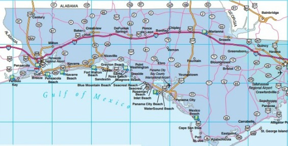 Map Of Northwest Florida