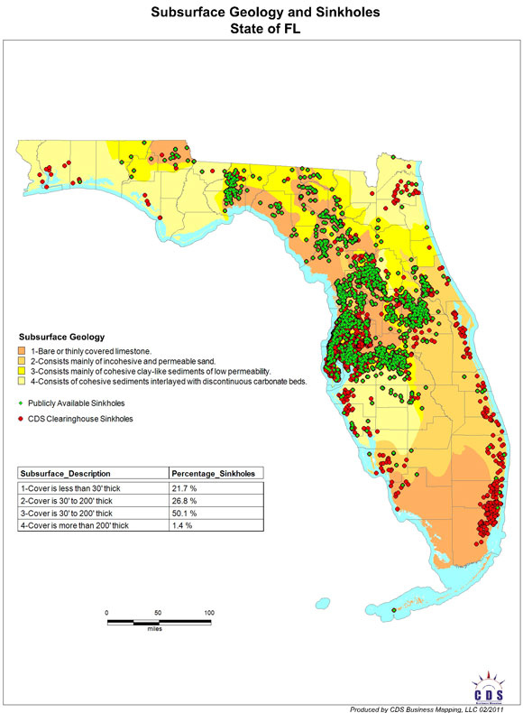 Florida s Top 10 Sinkhole Prone Counties