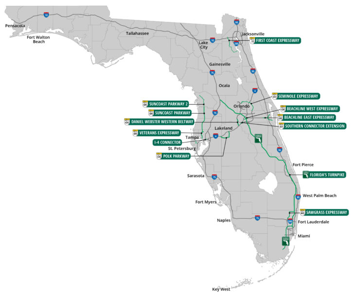 Map Of Florida Turnpike
