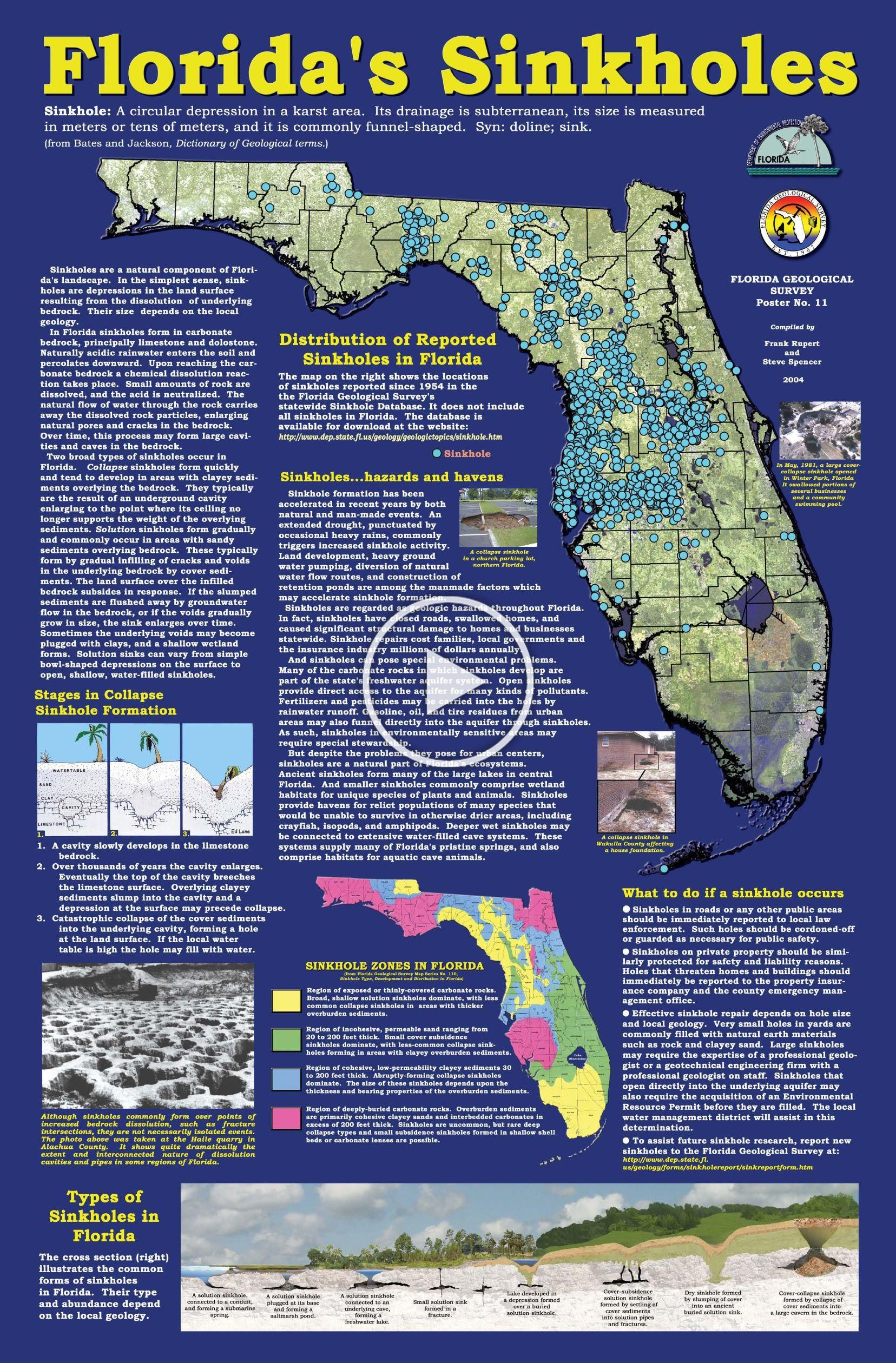 Florida Sinkhole Map Florida Sinkhole Map Map Of Florida Florida 