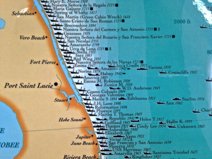 Map Of Spanish Shipwrecks In Florida