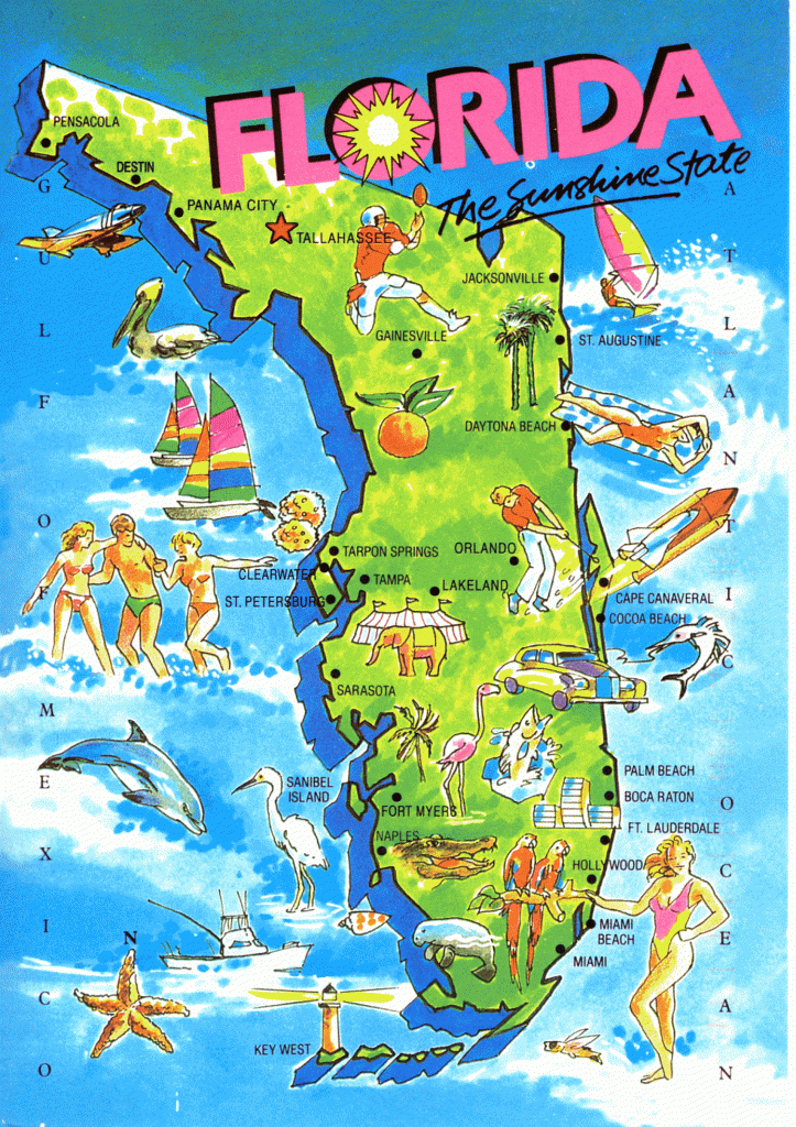 Florida Vacation Map Free Printable Maps
