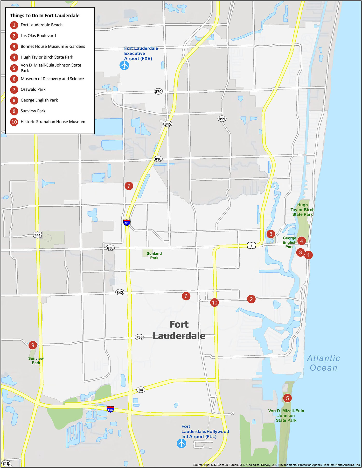 Fort Lauderdale Map Florida GIS Geography
