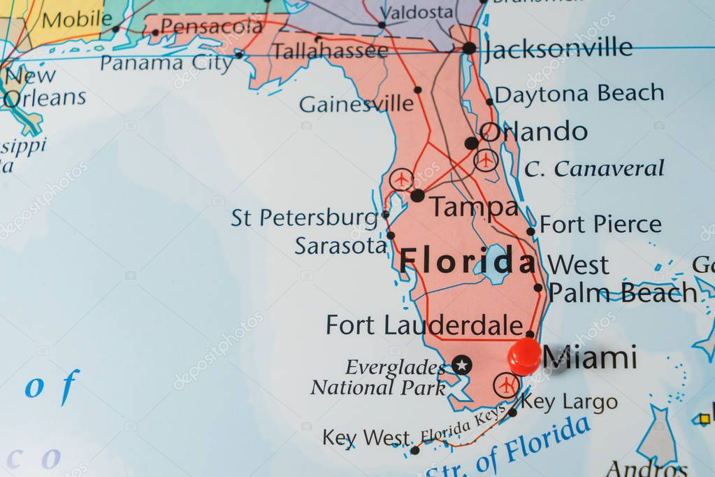 Fotos Mapa De La Florida Florida En El Mapa Foto De Stock Aallm