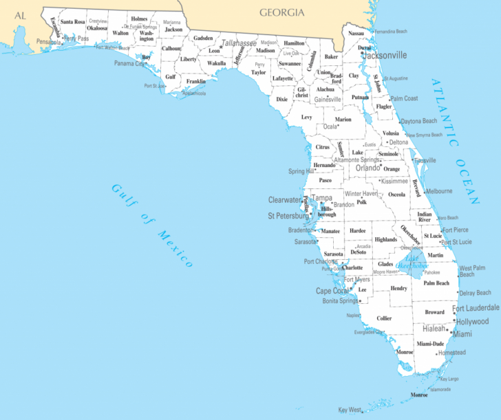Florida Map With Cities