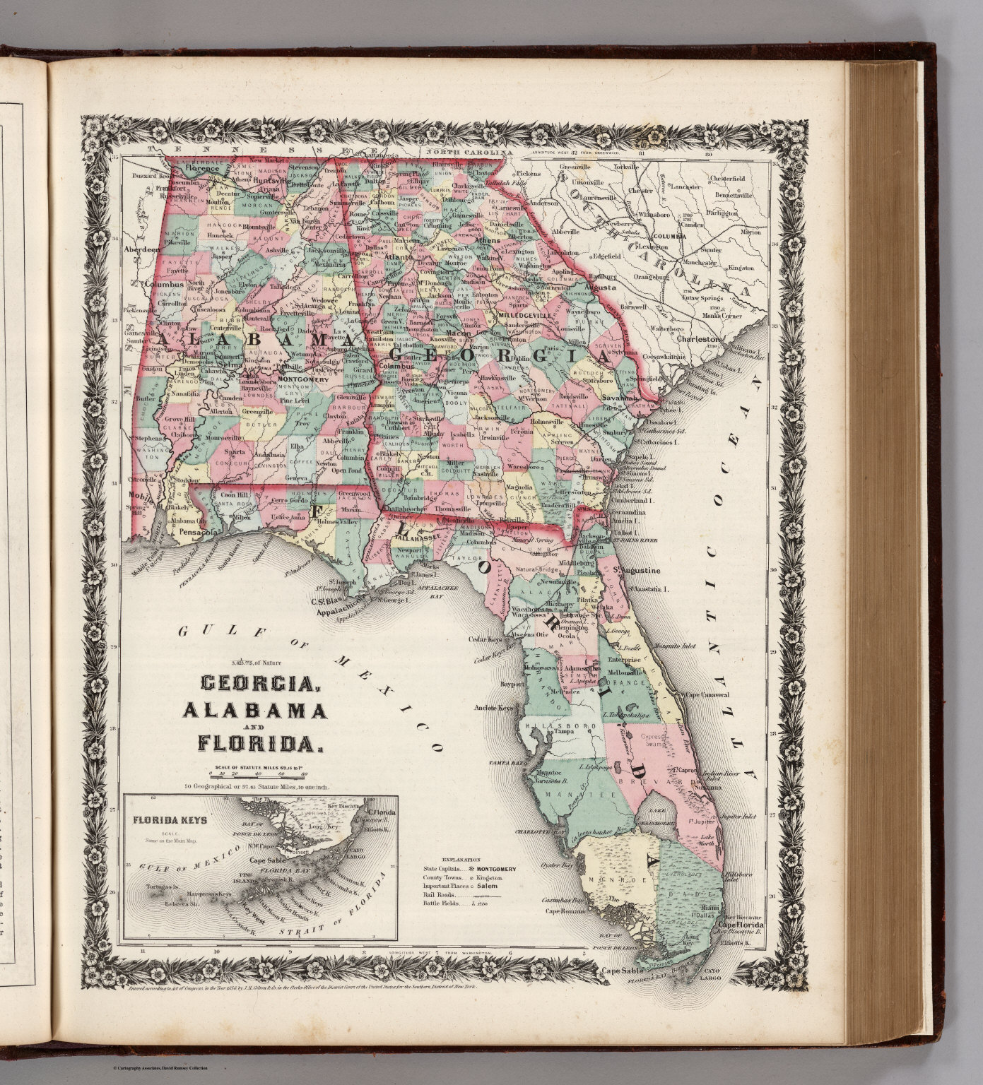 Georgia Alabama And Florida David Rumsey Historical Map Collection