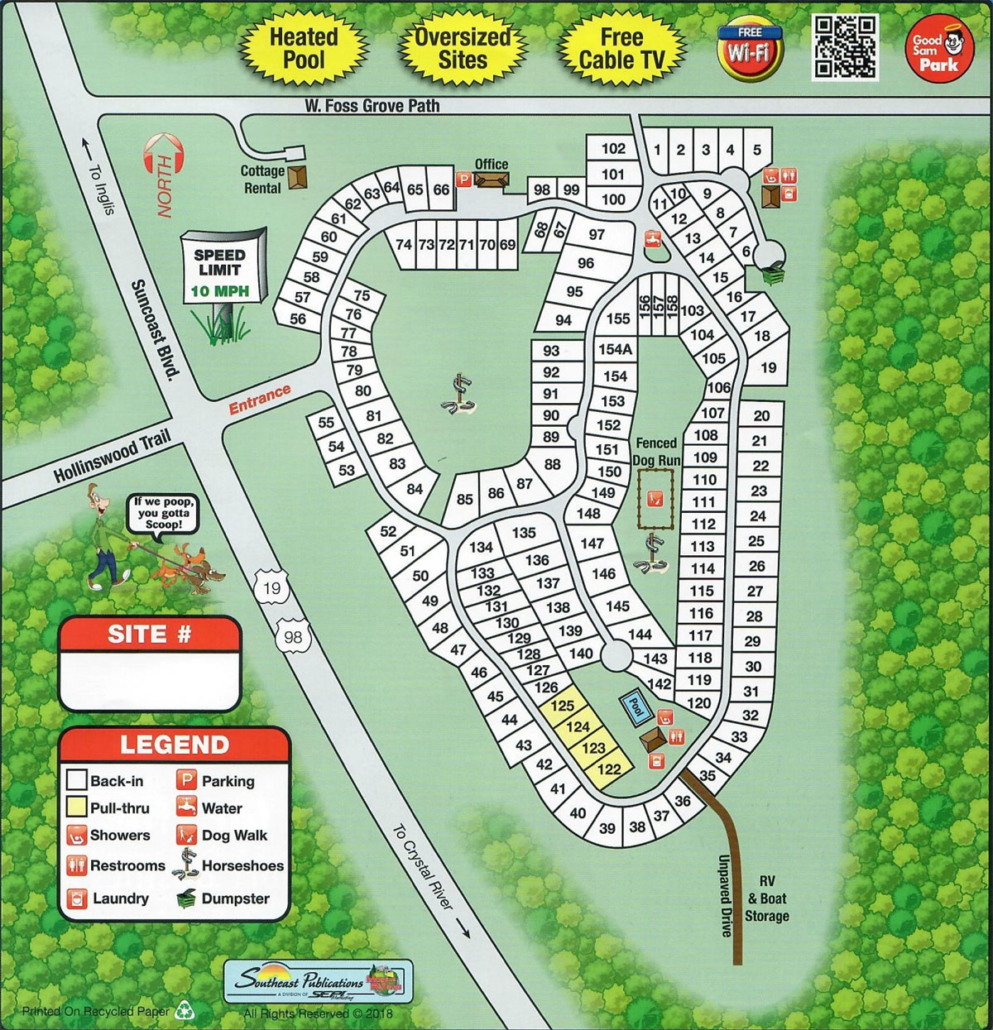 Gulf Coast RV Resort Central Florida s Finest RV Resort Resort Map