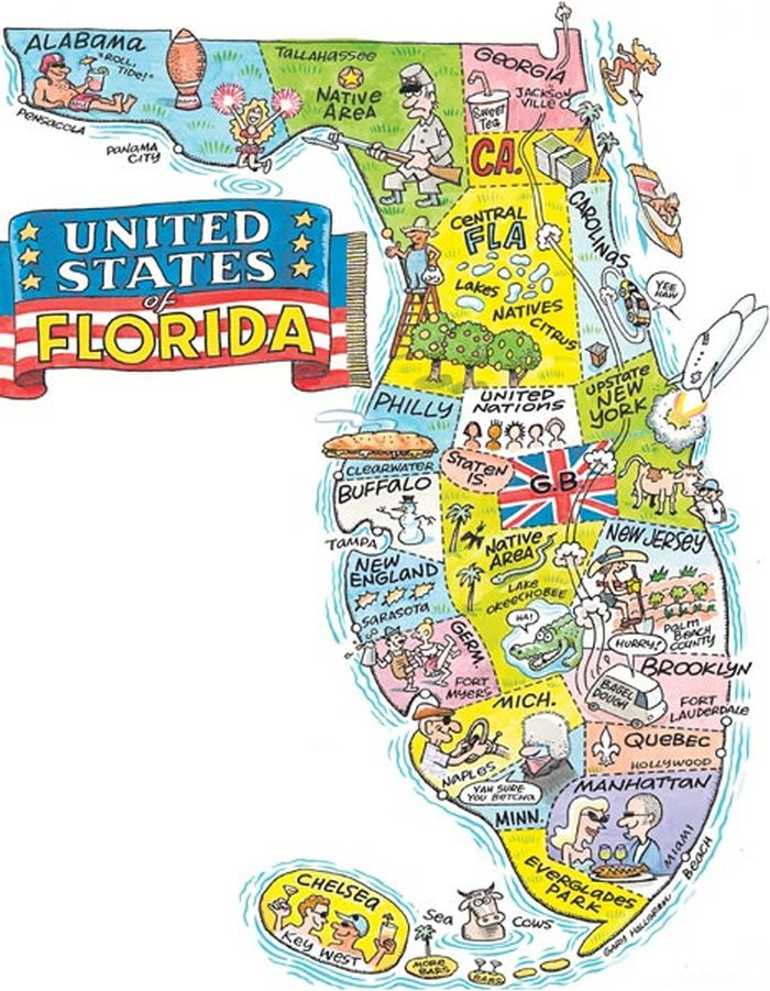Hilarious Maps Showing What Florida Is Really Like