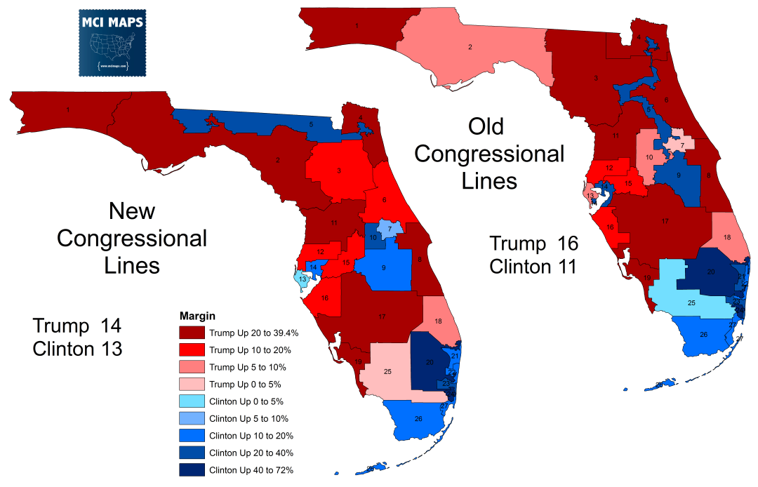 How Florida s Congressional Districts Voted And The Impact Of 