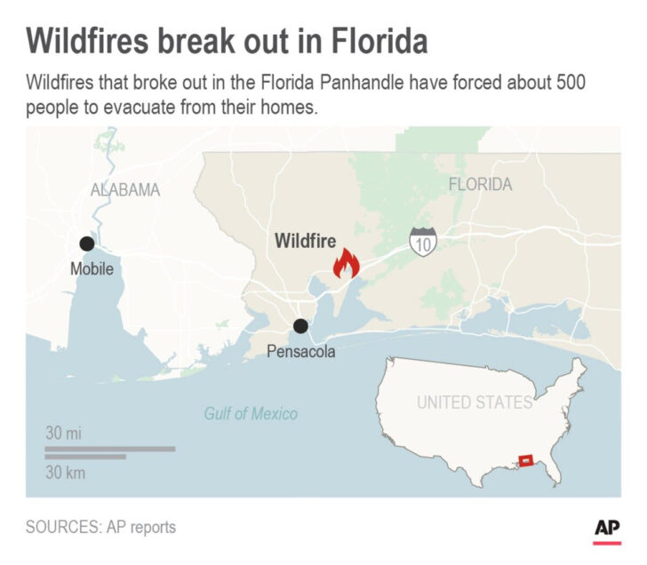 Map Of Florida Panhandle Fires