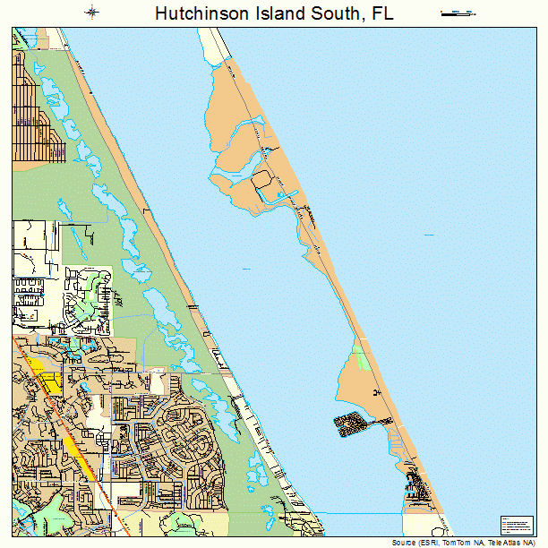 Hutchinson Island South Florida Street Map 1232993