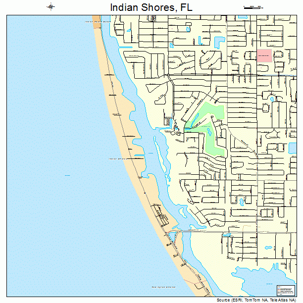 Indian Shores Florida Street Map 1233675