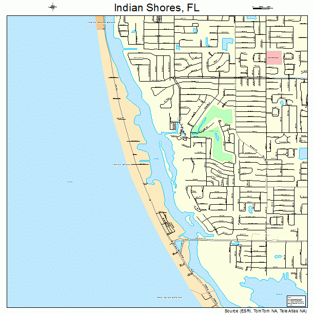 Indian Shores Florida Street Map 1233675 