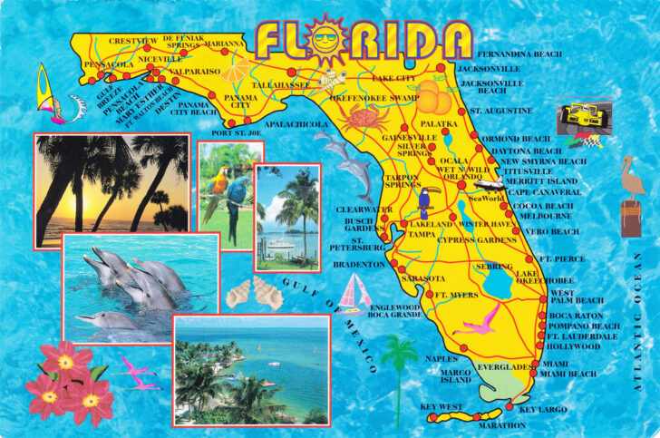 Vacation Map Of Florida Beaches