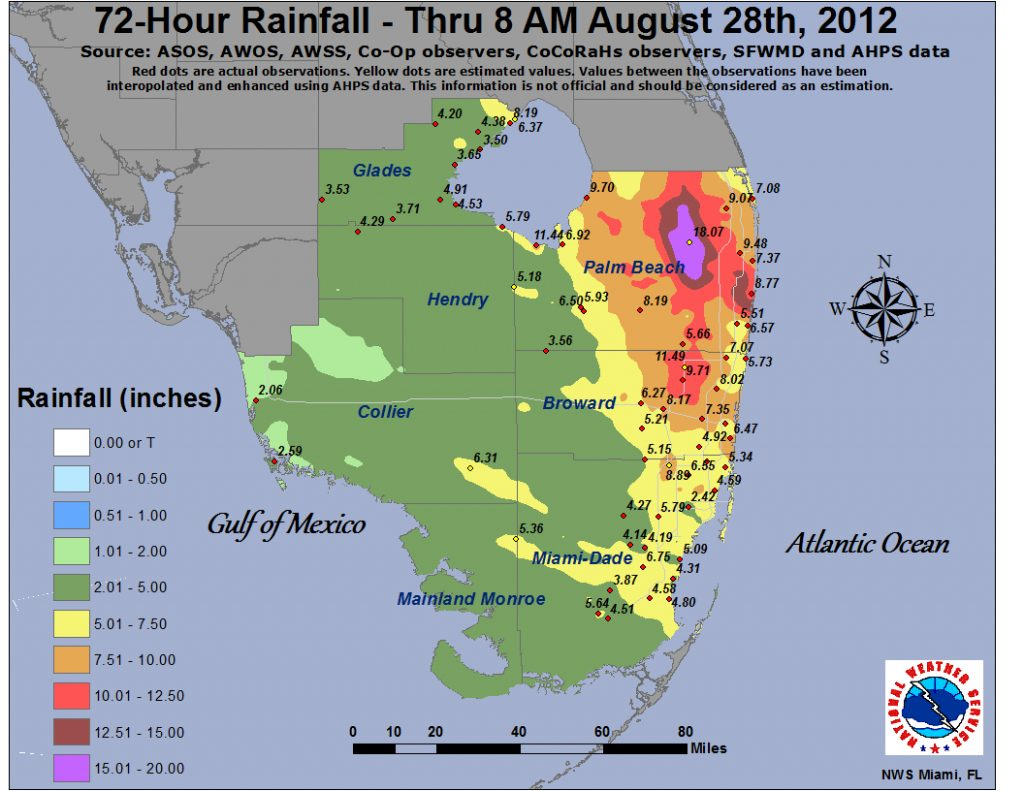 Isaac South Florida Flood Map Printable Maps