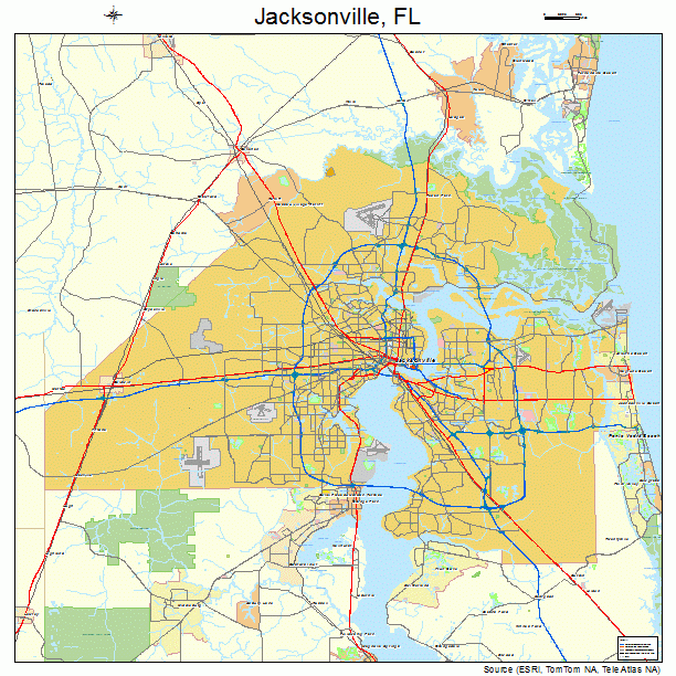 Jacksonville Florida Street Map 1235000