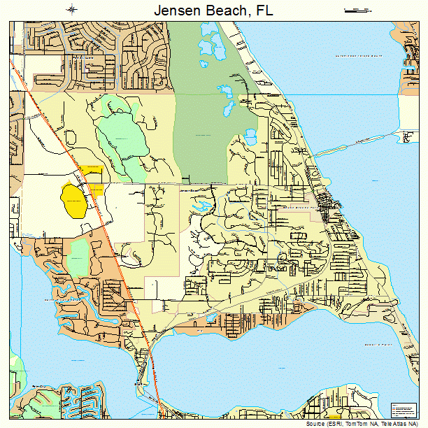 Jensen Beach Florida Street Map 1235550