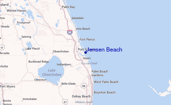 Map Of Jensen Beach Florida Maps Of Florida   Jensen Beach Pr Visions De Surf Et Surf Report Florida South Usa 