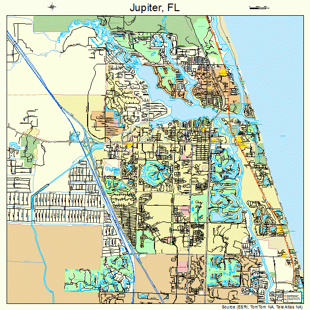 Jupiter Florida Street Map 1235875