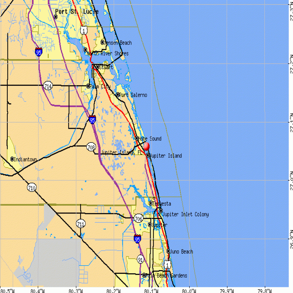 Map Of Jupiter Florida | Maps Of Florida