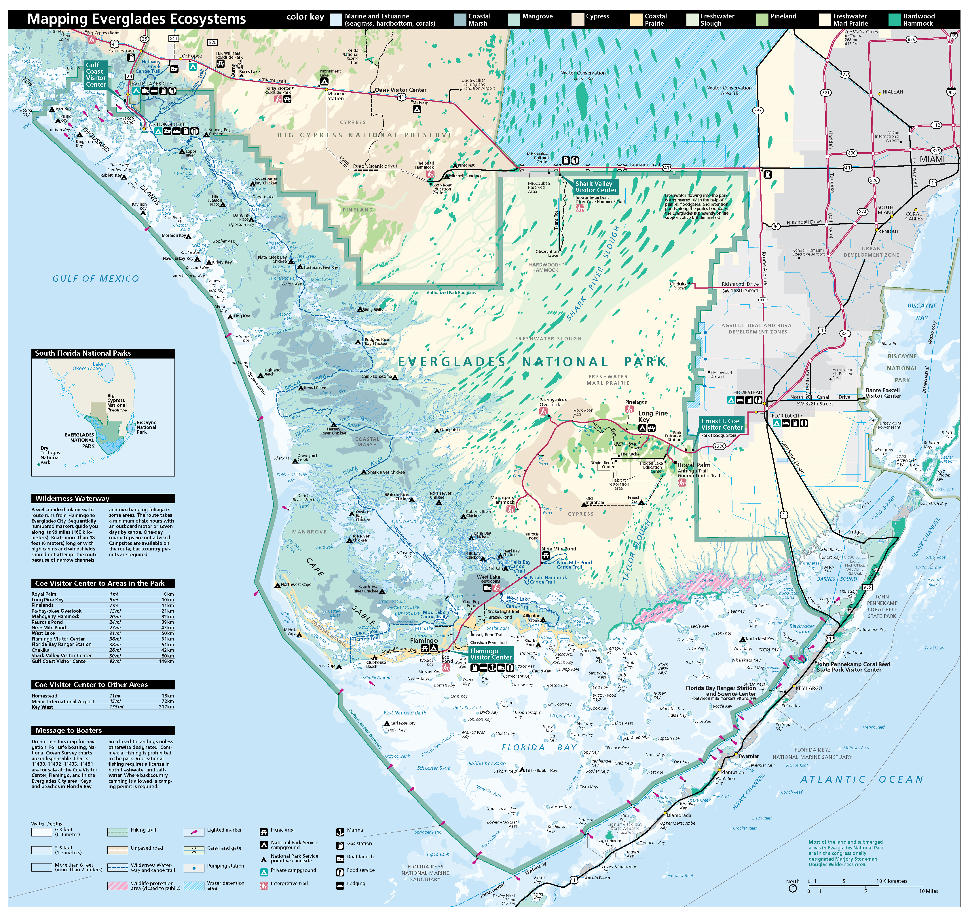 Karte Everglades Nationalpark Weltkarte Karten Und Stadtpl ne 