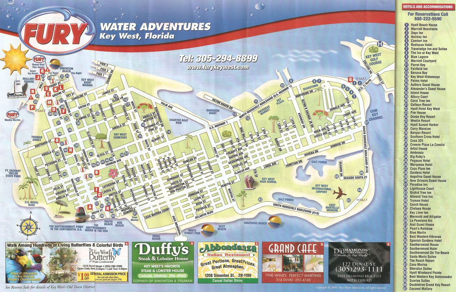 Key West Hotel Map jpg 1500 959 Key West Hotels Key West Florida 
