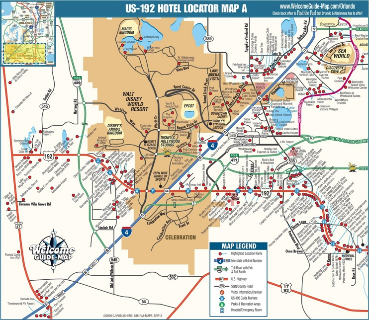 Kissimmee Hotel Map