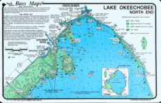 lake okeechobee north end lakeport area bass map 2 sided Lake Okeechobee North End Lakeport Area Bass Map 2 sided