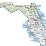 Laminated Map Florida State Map Poster 20 X 30 Walmart