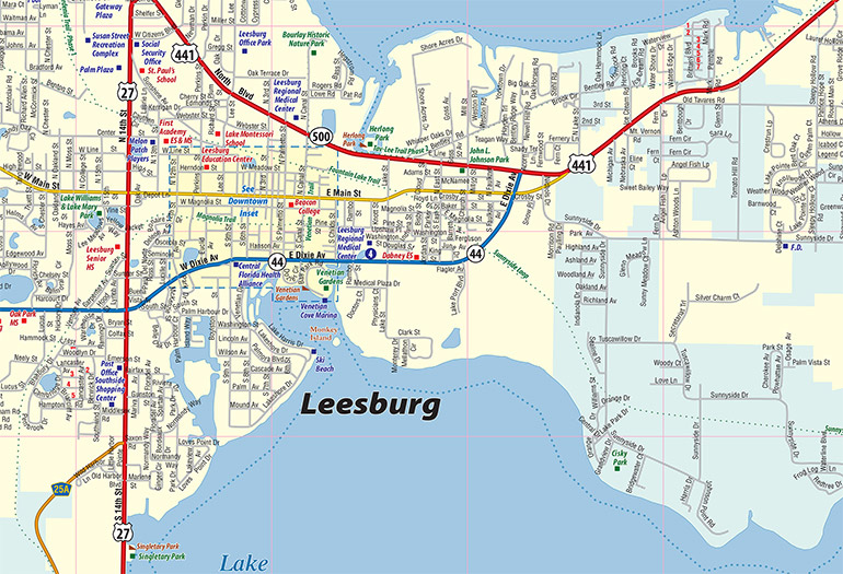 Leesburg FL Map Community Map Town Square Publications