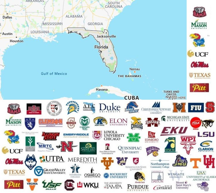 Map Of Colleges In Florida | Maps Of Florida