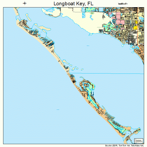 Longboat Key Florida Street Map 1241150