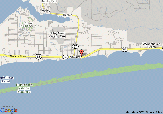 Map Of Best Western Navarre Gulf Breeze