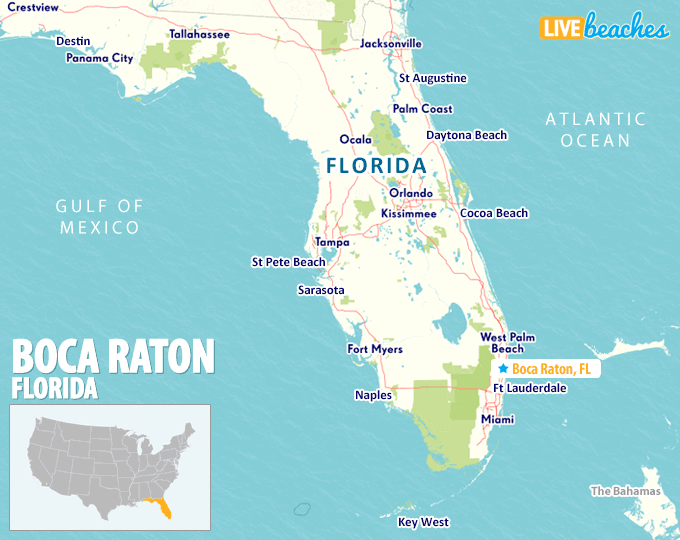 Map Of Boca Raton Florida Live Beaches