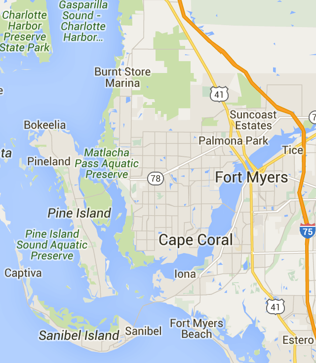 Map Of Cape Coral Florida Zip Code Map