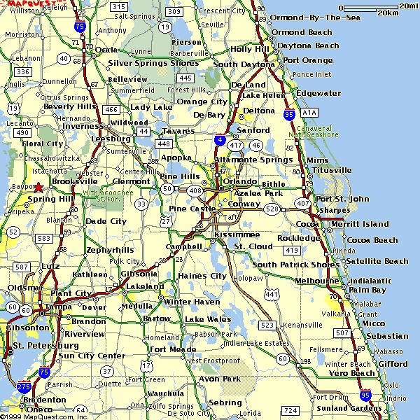 Map Of Central Florida Bing Images Map Of Central Florida Central 