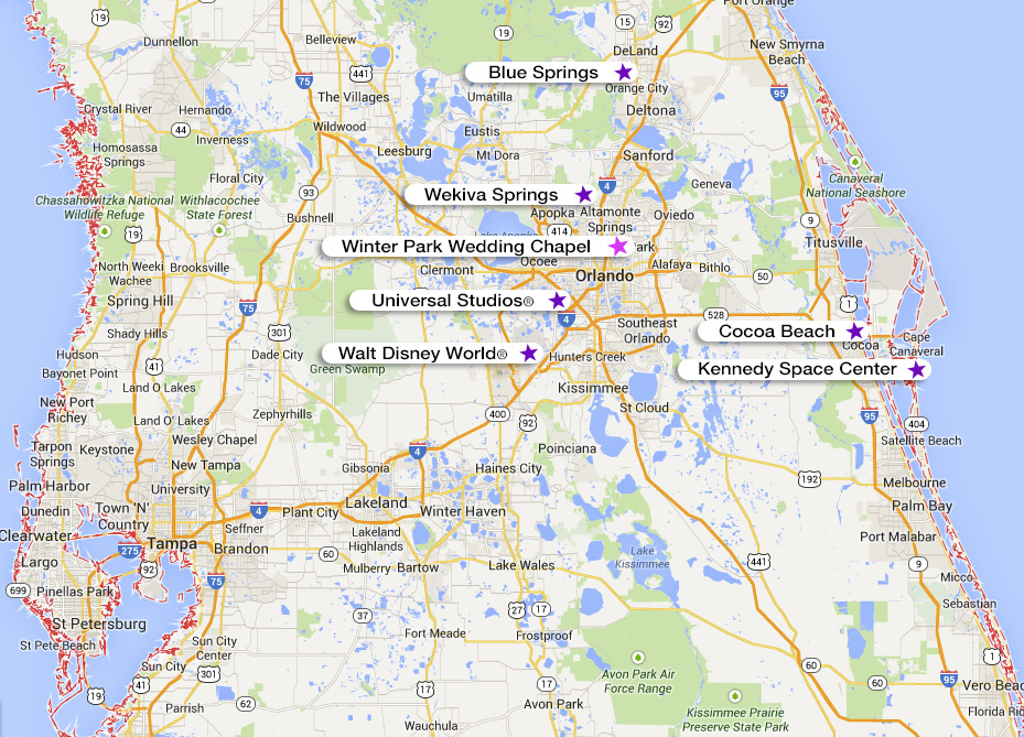 Map Of Central Florida Winter Park Wedding Company