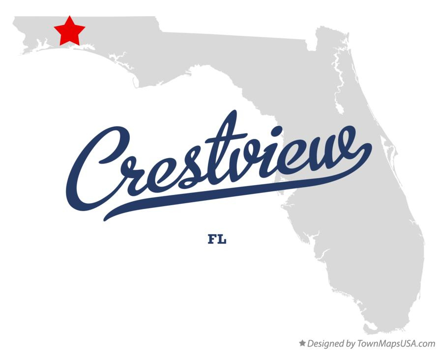 Map Of Crestview FL Florida