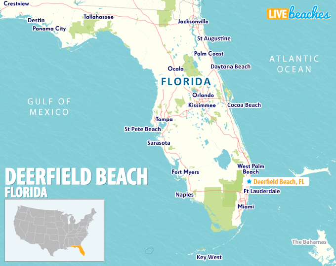 Map Of Deerfield Beach Florida Live Beaches