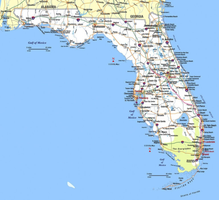 Map Of Florida East Coast Printable Maps | Maps Of Florida