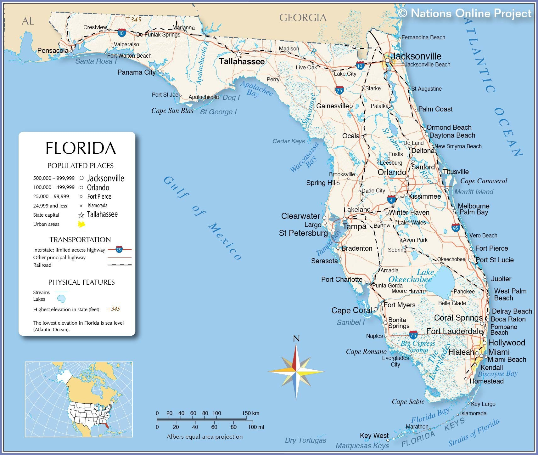 Map Of Florida East Coast Printable Maps