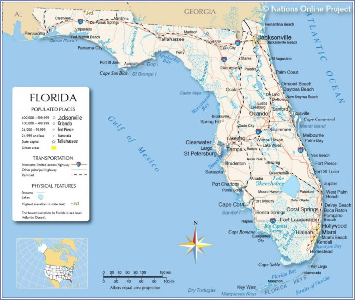 Map Of Florida Gulf Coast Beach Towns Printable Maps | Maps Of Florida