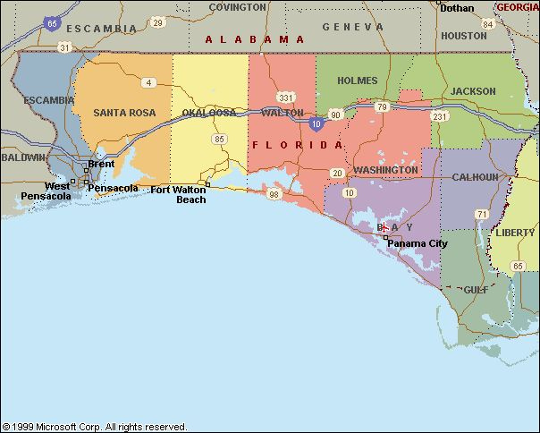 Map Of Florida Panhandle Counties Google Search Map Of Florida 
