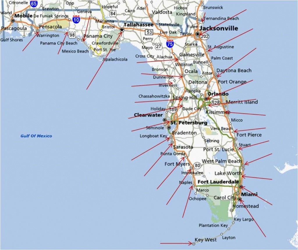 Map Of Florida Panhandle Gulf Coast Printable Maps