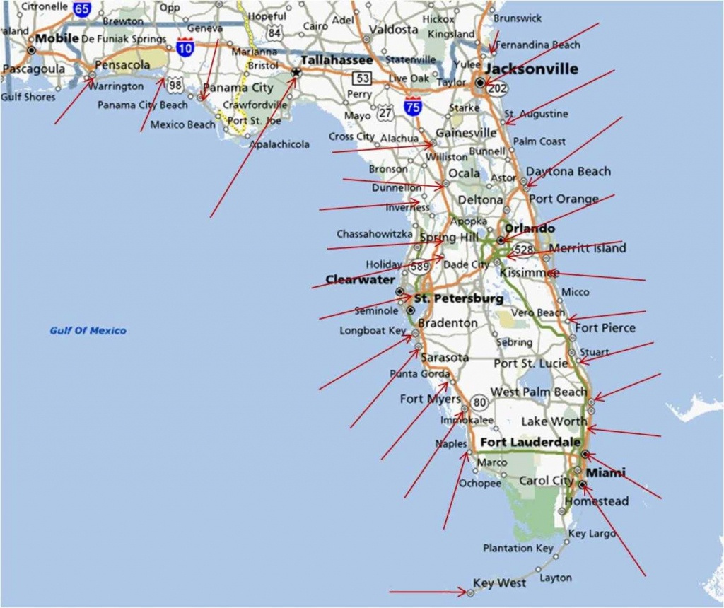 Map Of Florida Panhandle Gulf Coast Printable Maps 1 