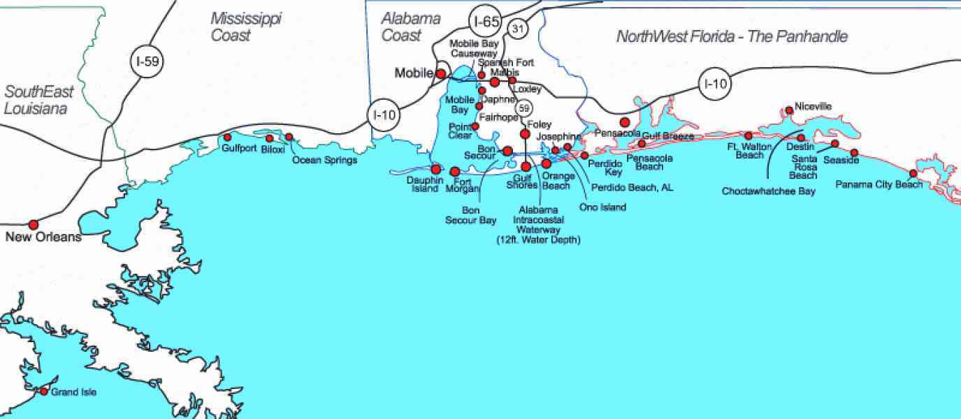 Map Of Florida Panhandle Holiday Map Q HolidayMapQ