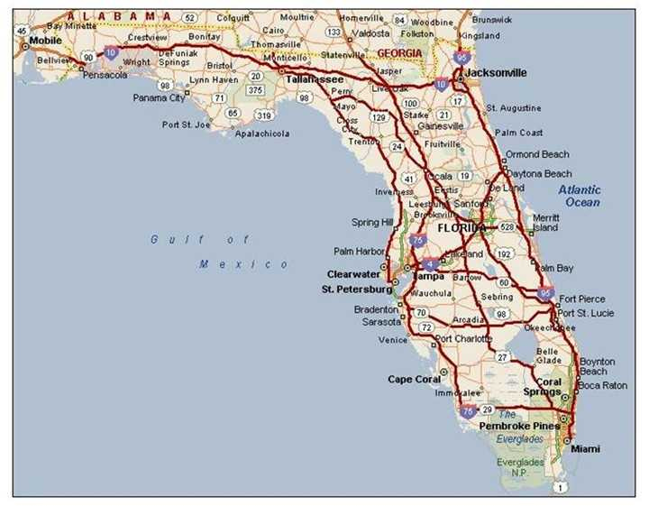Map Of Florida State Map Of USA United States Maps