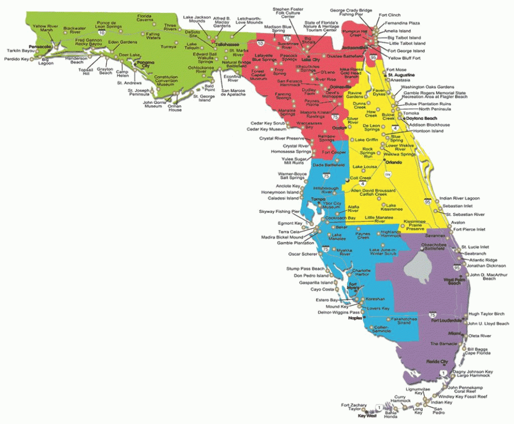 Map Of Florida State Parks Compressportnederland Florida State 