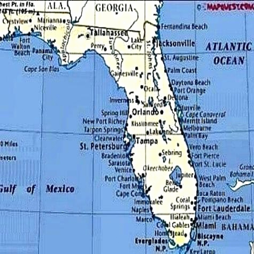 Map Of Florida West Coast Beaches Printable Maps