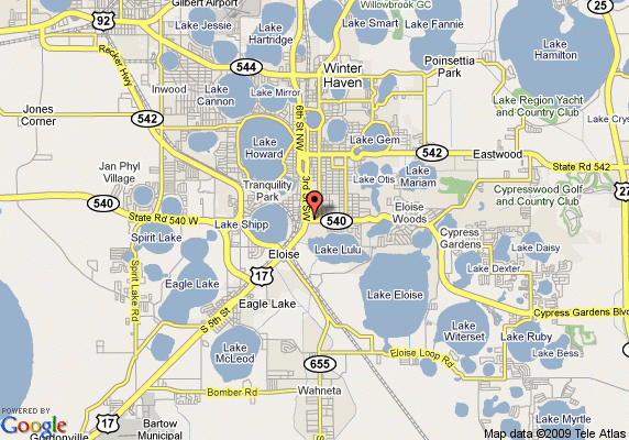 Map Of Winter Haven Florida | Maps Of Florida